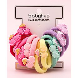Babyhug Cherry  Rubber Bands Pack Of 12 - Multicolor
