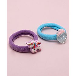 Babyhug Unicorn & Strawberry Rubber Bands Pack Of 12 - Multicolor