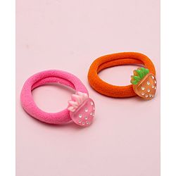 Babyhug Unicorn & Strawberry Rubber Bands Pack Of 12 - Multicolor