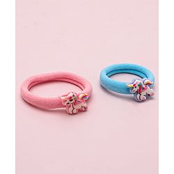 Babyhug Unicorn & Strawberry Rubber Bands Pack Of 12 - Multicolor