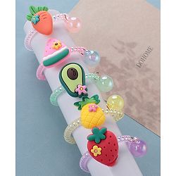 Babyhug  Free Size Fruits Rubber Bands Set of 5 -  Multicolor