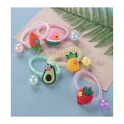 Babyhug  Free Size Fruits Rubber Bands Set of 5 -  Multicolor