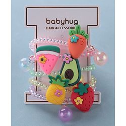 Babyhug  Free Size Fruits Rubber Bands Set of 5 -  Multicolor