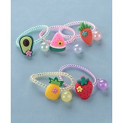 Babyhug  Free Size Fruits Rubber Bands Set of 5 -  Multicolor