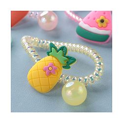 Babyhug  Free Size Fruits Rubber Bands Set of 5 -  Multicolor