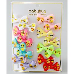 Babyhug Bow & Butterfly Clips Pack of 16 - Multicolor