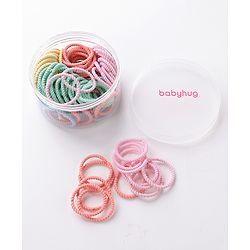 Babyhug Rubber Bands and Scrunchies Pack of 100 - Multicolour