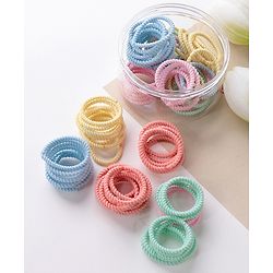 Babyhug Rubber Bands and Scrunchies Pack of 100 - Multicolour