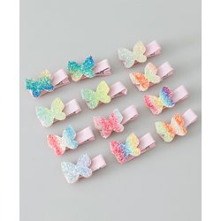 Babyhug Bow & Butterfly Clips Pack of 12 - Multicolor