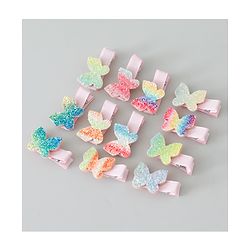 Babyhug Bow & Butterfly Clips Pack of 12 - Multicolor