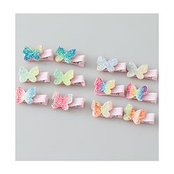 Babyhug Bow & Butterfly Clips Pack of 12 - Multicolor