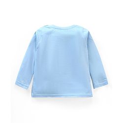 Babyhug Cotton Full Sleeves Animals Print T-Shirt - Blue
