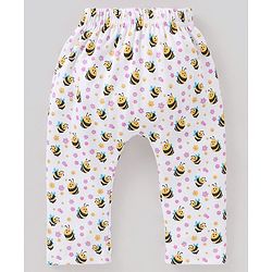 Babyhug Full Length Diaper Pants Bee Print Pack of 3 - Multicolour