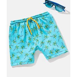 Babyhug Swimming Trunk Tropical Print - Blue