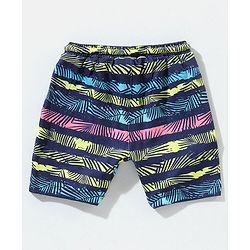 Babyhug Swimming Trunk Tropical Print - Blue & Yellow