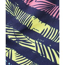 Babyhug Swimming Trunk Tropical Print - Blue & Yellow