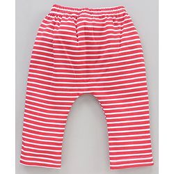 Babyhug Cotton Knit Full Length Striped Pack of 3 - Blue Red