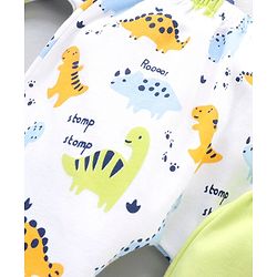 Babyhug Cotton Knit Full Length Striped Pack Of 3 - Green