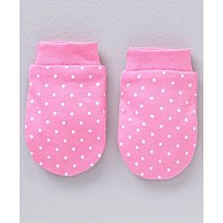 Babyhug 100% Cotton Mittens Striped & Floral Print Pack Of 5 - Multicolor