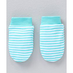 Babyhug 100% Cotton Mittens Striped & Lemon Print Pack Of 3 - Multicolor