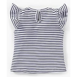 Babyhug Cotton Short Sleeves Tees with Frill Detailing and Graphics Pack of 3 - Peach