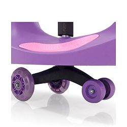 Babyhug Champion Kids Swing Car With LED Wheels - Purple Pink