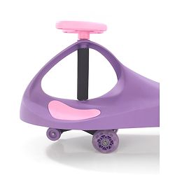Babyhug Champion Kids Swing Car With LED Wheels - Purple Pink
