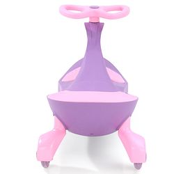 Babyhug Champion Kids Swing Car With LED Wheels - Purple Pink