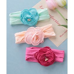Babyhug Headbands Free Size Pack of 3 - Multicolor