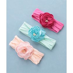 Babyhug Headbands Free Size Pack of 3 - Multicolor