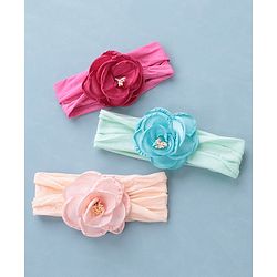 Babyhug Headbands Free Size Pack of 3 - Multicolor