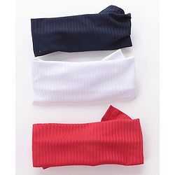 Babyhug Free Size Head Band with Bow Applique  Set of 3 - Red White & Black