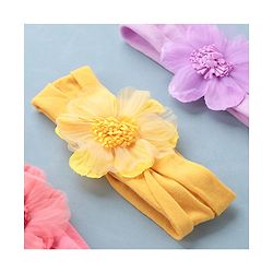 Babyhug Headbands Free Size Pack of 3 - Yellow & Purple