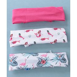 Babyhug Free Size Headbands  with Bow Applique Pack of 3 - Multicolour
