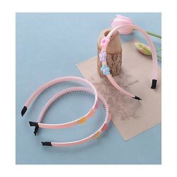 Babyhug Hair Bands With Flower & Star Applique Free Size Pack of 3- Peach