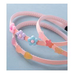 Babyhug Hair Bands With Flower & Star Applique Free Size Pack of 3- Peach
