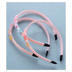 Babyhug Hair Bands With Flower & Star Applique Free Size Pack of 3- Peach