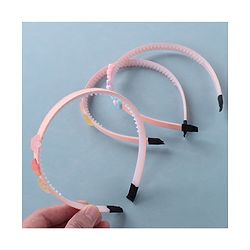 Babyhug Hair Bands With Flower & Star Applique Free Size Pack of 3- Peach