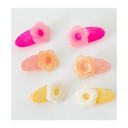 Babyhug Free Size Hair Clips Floral Design Pack of 6- Multicolor