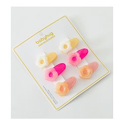 Babyhug Free Size Hair Clips Floral Design Pack of 6- Multicolor