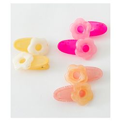 Babyhug Free Size Hair Clips Floral Design Pack of 6- Multicolor