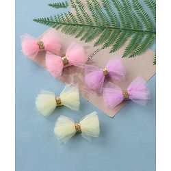 Babyhug Bow & Butterfly Clips -Multicolor