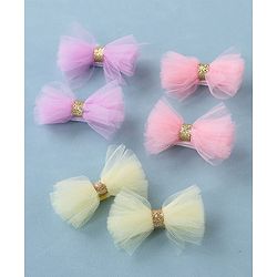 Babyhug Bow & Butterfly Clips -Multicolor