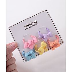 Babyhug Bow Applique Rubber Bands Pack Of 10 - Multicolor