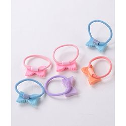 Babyhug Bow Applique Rubber Bands Pack Of 10 - Multicolor
