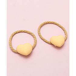 Babyhug Heart Shape Rubber Bands Pack Of 10 - Multicolor