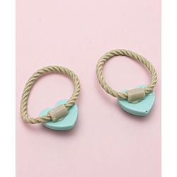 Babyhug Heart Shape Rubber Bands Pack Of 10 - Multicolor