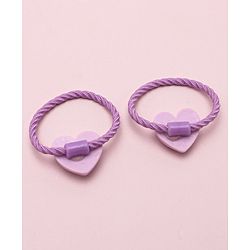 Babyhug Heart Shape Rubber Bands Pack Of 10 - Multicolor