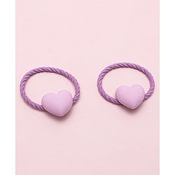 Babyhug Heart Shape Rubber Bands Pack Of 10 - Multicolor
