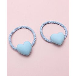 Babyhug Heart Shape Rubber Bands Pack Of 10 - Multicolor